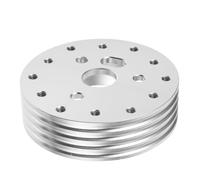 Alliage D'aluminium Adaptateur de Volant vers 3 Trous 6 Trous | Base de Connexion Argentée, Installation sans Outil, pour Colonnes de Direction et Modification Intérieure