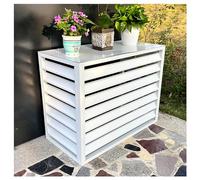 Alliage D'aluminium Cache Climatiseur Exterieur Écran Décoratif De Clôture De Confidentialité Support De Fleur Climatiseur Support De Protection Résistant Aux Intempéries (Color : White, Size : 100x