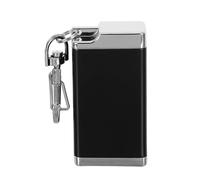 Alliage D'aluminium Cendrier de Voyage avec Couvercle Portable Noir | Tube Métallique Scellé, Porte-clés Intégré, Usage Bureau et Patio, Nettoyage Facile, Limite les Déchets