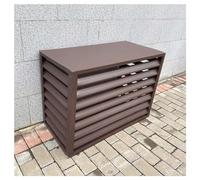 Alliage D'aluminium Climatisation Cadre Décoratif Exterieur Support De Climatiseur Protection Cache Climatiseur résistante Aux Intempéries Pour Climatisation L'unité Extérieure (Color : Brown, Size