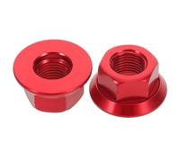 Alliage D'aluminium Écrous de Moyeu de Vélo Rouge M10 | Compatibilité Large, Installation Simple, pour Axe Avant et Arrière, Accessoires de Vélo, Pièce de Rechange