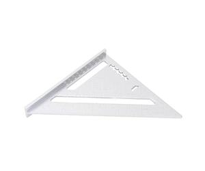 Alliage d'aluminium en Aluminium du souverain Triangle de menuiserie avec procureur des échelles métriques et impériales pour Les Professionnels de l'ingénieur en Charpentier (Argent Blanc)