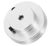 Alliage D'aluminium Poulie à Gorge Unique pour Courroie 6 MM | Montage sur Arbre, Finition Anodisée Dure Argenté, Entraînement Stable pour Machines Cnc Compactes et Moteurs