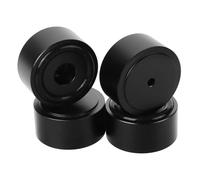Alliage d'Aluminium pour Haut-Parleur 4Pcs Patins d'Isolation Noir | Format 4x4x2cm, Protection de Surface, pour Receiver, CD Player, Table ou Meuble Média