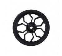 Alliage d'aluminium pour roues faciles de 80 mm avec roulements scellés en | Lot de 2 pièces, 80 mm de diamètre, corps en alliage d'aluminium, anneau en caoutchouc plat, convient pour les cadres