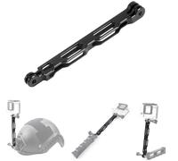Alliage d'aluminium Support de Casque Extension Métal Poteau d'extension Casque Extension Bras Support Extension Stick pour Gopro Hero 8/7/6/5/4/3 Action Camera pour XiaoYi Camera (Noir).[F1239]