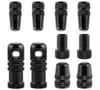 Alliage d'aluminium Tubeless Valves Capuchons Valves de vélo Pompes à outils Adaptateur Capuchons de pneu d'étanchéité solides Adaptateur de pompe Pièce de cycle