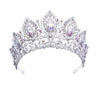 Alliage de zinc avec couronne cheveux en strass | Scénario d'utilisation multicolore : for les mariages, les fêtes et les événements spéciaux