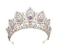 Alliage de zinc avec couronne cheveux en strass | Scénario d'utilisation multicolore : for les mariages, les fêtes et les événements spéciaux