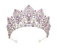 Alliage de zinc avec couronne cheveux en strass | Scénario d'utilisation multicolore : for les mariages, les fêtes et les événements spéciaux