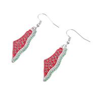 Alliage de Zinc Boucles D’oreilles et Stylées, Légères Pastèque | Bijoux D’oreilles pour Filles, Boucles D’oreilles Amusantes, Palestine, Occasions Variées