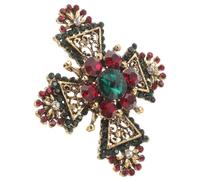 Alliage de Zinc Broche Élégante Vintage, Croix Géométrique | Éclat Discret, Finition Polie, Style Rétro, pour Manteaux, Robes, Demoiselles D’honneur