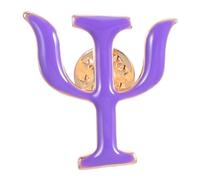 Alliage de Zinc Broche Symbole Psychologie pour Chapeau | Léger et Résistant à L'usure, Style Minimaliste, Usage Bureau ou Cabinet, Teinte Pourpre
