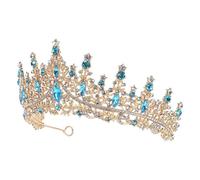 Alliage de Zinc Couronne de Mariage Style Baroque, Cristaux | Serrage-tête Réglable, Petites Ouvertures pour Clips ou Rubans, pour Chignon, Robes du Soir, Concours