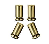 Alliage de Zinc Pieds de Meubles Ajustable Meubles Jambes,Métal Pattes de Meuble Remplacement pour Canapé Placard Table Bibliothèque Remplacement,Or Brossé 4 Pièces (15cm)