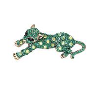 Alliage Léopards Broche Taille Compacte Étincelants Épinglette Foulards Châle Clip Pour Femmes Bijoux Crystal Broche