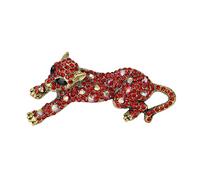 Alliage Léopards Broche Taille Compacte Étincelants Épinglette Foulards Châle Clip Pour Femmes Bijoux Crystal Broche