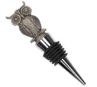 Alliage Métal Bouchon de Bouteille de Vin Hibou Décoratif | Fermeture Hermétique pour Bouteilles et Cocktails, Design Spiralé, Facile à Nettoyer, Banquet ou Pique-niques