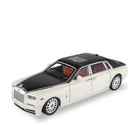 Alliage Moulé Sous Pression Échelle 1:18/1:24 Pour Rolls-Royce Phantom, Modèle De Voiture De Luxe En Alliage, Son Et Lumière, Véhicule Statique À Rétrofriction, Cadeau Voitures Collection(1:18 white)
