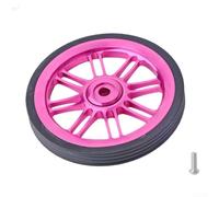 Alliage pour CNC pour roues faciles 85 mm pour Brompton pliable pour vélo, roue poussoir anodisée avec caoutchouc pour bague, pièce de rechange légère et résistante à l'usure, noir (rose rouge)