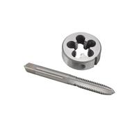 Alliage pour meulage fin à matrice ronde, Lot de 2 tarauds et filières rondes à droite BSW for taraudage de filetage, plusieurs tailles(7/16-14)