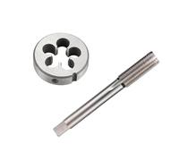 Alliage pour meulage fin à matrice ronde, Lot de 2 tarauds métriques et matrices rondes à gauche M2-M22 for taraudage de machines-outils(M14x1.0)