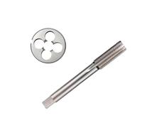 Alliage pour meulage fin à matrice ronde, Lot de 2 tarauds métriques et matrices rondes à gauche M2-M22 for taraudage de machines-outils(M12x1.0)