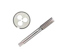 Alliage pour meulage fin à matrice ronde, Lot de 2 tarauds métriques et matrices rondes à gauche M2-M22 for taraudage de machines-outils(M4x0.7)