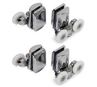 Alliage Twin pour porte de douche Rouleaux coureurs de - Lot de 4 - supérieur et inférieur (2top + 2bottom) (23MM)