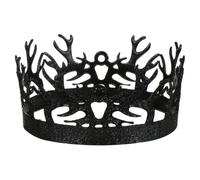 Alliage Vintage Noire Couronne Médiévale pour Hommes, Mariage et Fête | Style Antique, Usage Cérémonie et Cosplay, Teinte Noire, Pensée pour Anniversaire Masculin et Soirée