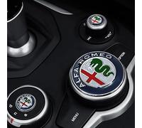 Alliage Zinc, Autocollant Décoration Bouton Console Centrale de Voiture, Décalcomanie 3D Kit Changement Vitesse, Pour Alfa Romeo Giulia Stelvio Accessoires Rénovation Intérieure,Multi-colored Giulia