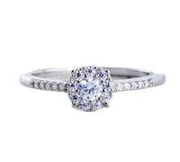 Alliance demi-éternité en argent sterling 925 avec pierre de moissanite naturelle transparente | Anneau plaqué argent serti de diamants | LK_DHR_0561