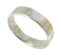 Alliance en argent 'Lien d'Amour' - LES TRESORS DE LILY - 5 mm - Gris - Mixte 62