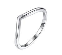 Alliance en Os de Souhait Femme Argent Fine 1.7 mm 57-Bague Annulaire Wishe Bone Petit Mini Anneau Pouce Bagues Fille 925 Sterling Bijou Fiancaille Cadeau Mariage Couple Copine Ado