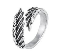 Alliance européenne et vieille plume simple tendance thaïlandaise bijoux en argent tempérament ailes hautes alliances pour elle et lui
