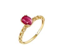 Alliance Femme 49 Alliance Femme Rubis Or Jaune 9 Carats Au375 Bague Croisée Creuse en x avec Rubis de Forme Ovale 0,8 CT Solide Non Plaqué Mode pour Sœur Noël Bijoux