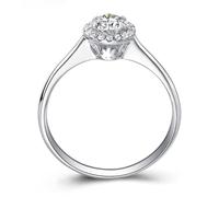 Alliance Femme Simple Bague Fille Ado Argent Or Blanc 9 Carats Au375 avec Un Diamant de Laboratoire de 1 CT Taille Solide Non Plaqué Mode pour Mesdames Anniversaire Bijoux