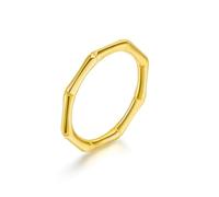 Alliance Femme Taille 54, Anneau Or Bijoux Acier Inoxydable Taille 54 2mm Noeud de Bambou Gravure pour Alliance