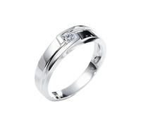 Alliance Gravure Personnalisée Bijoux Diamant Femme Argent Or Blanc 14 Carats Au585 avec 0,1 CT de Diamant Taille Solide Non Plaqué Populaire pour Lesbienne Nouvelle Année Bijoux