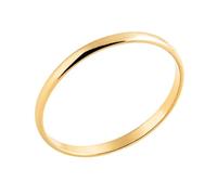 Alliance Jonc Mixte Plaqué Or 18K - Bague Anneau Rond 2mm Taille 48-70