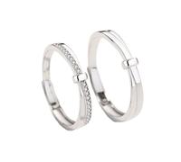 Alliance Mariage Bague Argent 925 Femme Grande Taille Argent Sterling Établir Un Lien Réglable Populaire pour Couple Homme Sœur Anniversaire Bijoux