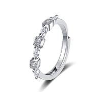 Alliance Mariage Bague Cercle en Argent Or Blanc 9 Carats Diamant de Laboratoire Étroit avec Pierre Précieuse Taille Épouse pour Lesbienne Thanksgiving Bijoux