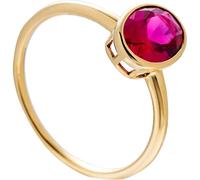 Alliance Mariage Femme Alliance Femme en Or 18 Carats Jaune Tourmaline avec Pierre Précieuse Rouge Ovale Taille Mère pour Lesbienne Saint-Valentin Bijoux