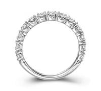 Alliance Mariage Femme Bague Fille Ado Argent Or Blanc 14 Carats Au585 Diamant Créé en Laboratoire avec Diamant de 0,7 CT Taille Solide Non Plaqué Mise à Niveau 3.0 pour Sœur Cocktail Bijoux