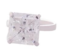 Alliance Mariage Personnalisable Alliance Femme 60 Or Blanc 18 Carats Moissanite Solitaire avec Moissanite 4 Carats Épouse pour Sœur Noël Bijoux