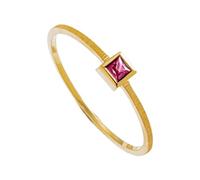 Alliance Mariage Ruby Bague Jaune Or 14 Carats Mince avec Ruby Taille Lesbienne pour Lesbienne Fête Des Mères Bijoux