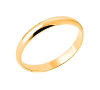 Alliance Mixte Plaqué Or 18 Carats - Bague Anneau Ruban 3mm Taille 48-70
