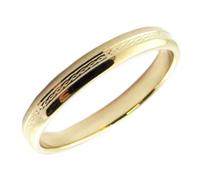 Alliance Plaqué Or LES TRESORS DE LILY 'Lien d'Amour' - 3 mm - Jaune - Mixte 58