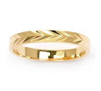 Alliance Plaqué Or 'Lien d'Amour' doré - 4 mm - LES TRESORS DE LILY - Jaune - Adulte 50