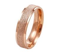 Alliances élégantes pour hommes et femmes en or rose inoxydable, bijoux exclusifs pour couples, symbolisant l'amour et l'attachement, B, Métal, Aucune pierre précieuse